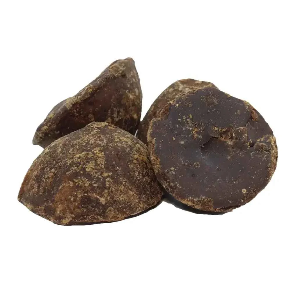 Authentic dark brown palm jaggery, also known as Karupatti.